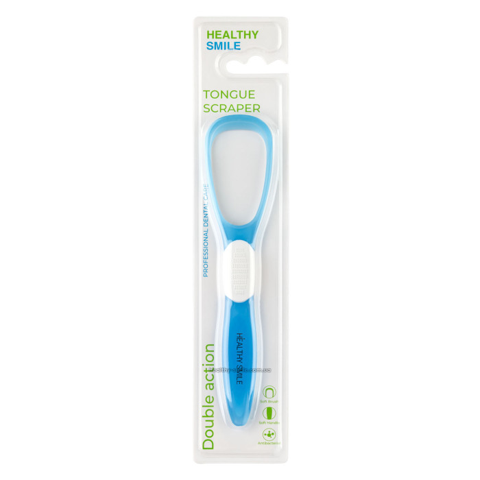 Healthy Smile Tongue Scraper, Blue